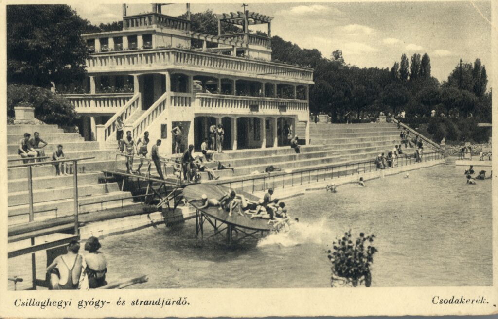 ブダペストのCsillaghegyi Strandfürdőの100年近く昔の画像