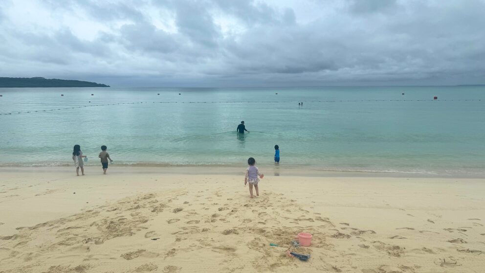 宮古島の前浜ビーチの様子