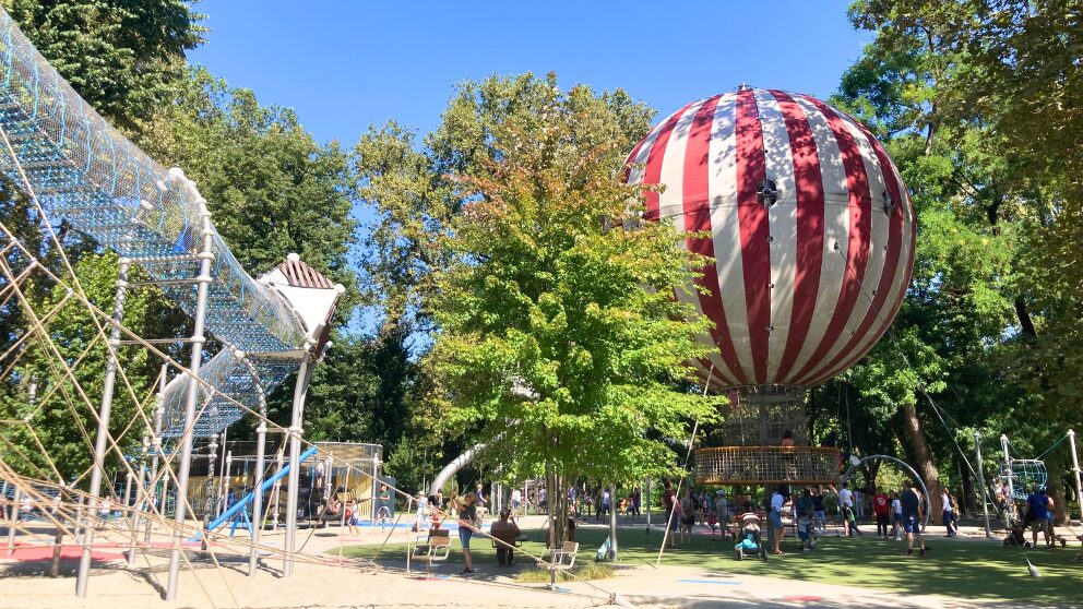 ブダペストの市民公園内にある、一番大きな公園の様子